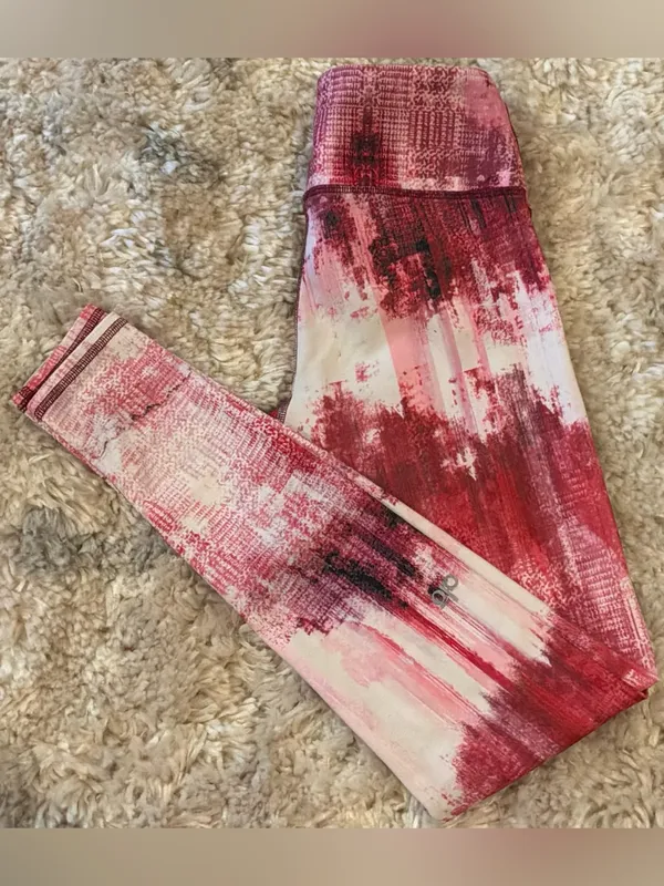 #46 ALO Yoga Pink Airbrush Dessert Sunset Leggings Size S - Image 2