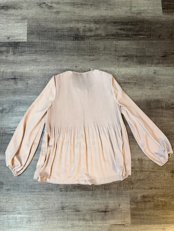 LUCKY BRAND Pleated Peasant Top in Blush - Image 4