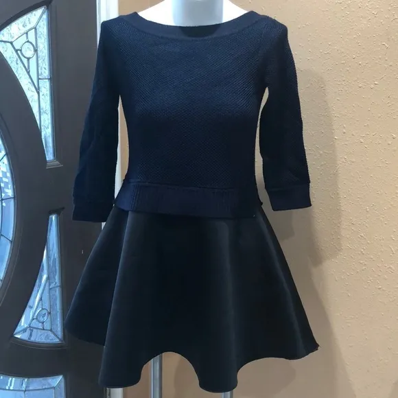 Dequeen Fashion navy blue sweater dress NWT - Image 2