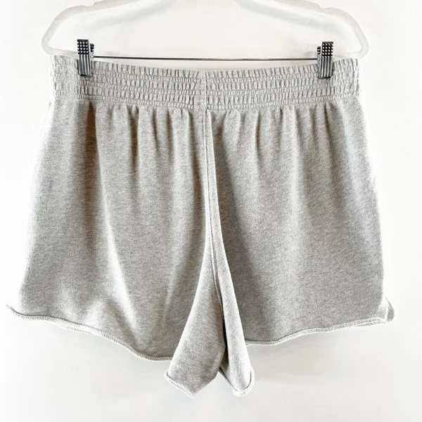 Aerie High Rise Cutoff Sweat Lounge Shorts Gray Large - Image 5