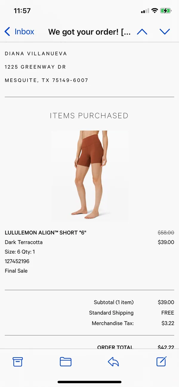 lululemon dark terracotta align short - Image 8