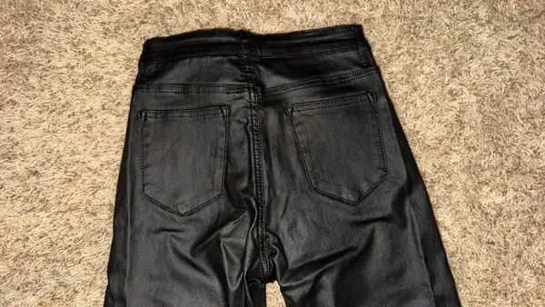 Edikted Pants Leather Flare - Image 3