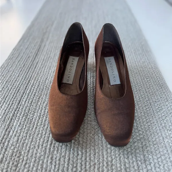 Bandolino Iridescent Copper Brown Gold Embellished Pumps Heels Size 7.5 - Image 3