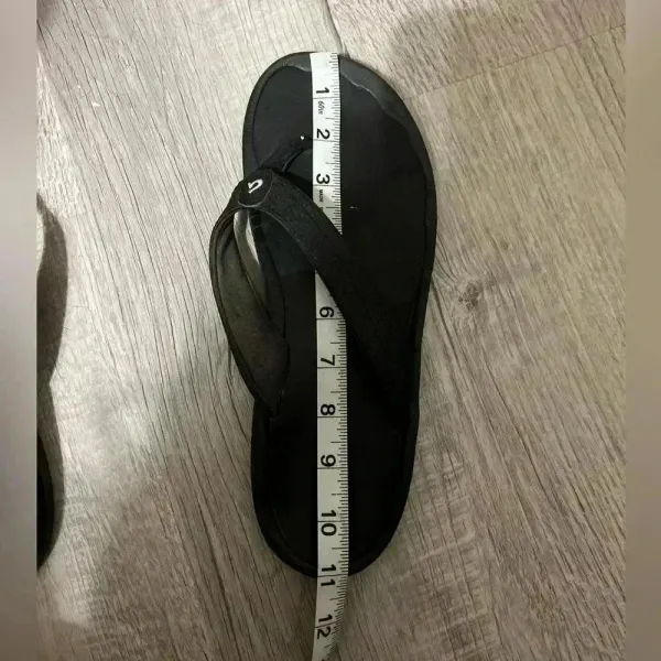 Olukai Flip Flops Sandals Slippers Black Size‎ 40 $90 Size 10 - Image 6