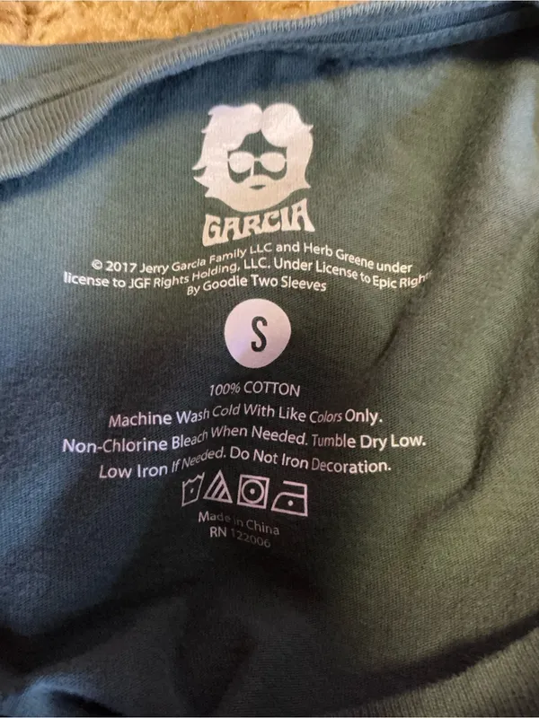 Grateful Dead Jerry Garcia Live 1986 San Francisco Graphic Tee Vintage Style Band T Shirt - Image 2