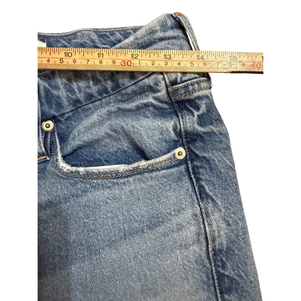 Good American High Rise Distressed Straight Leg Jeans sz‎ 8 - Image 9