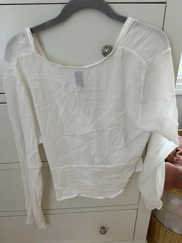 Princess Polly Top White Long Sleeve - Image 3