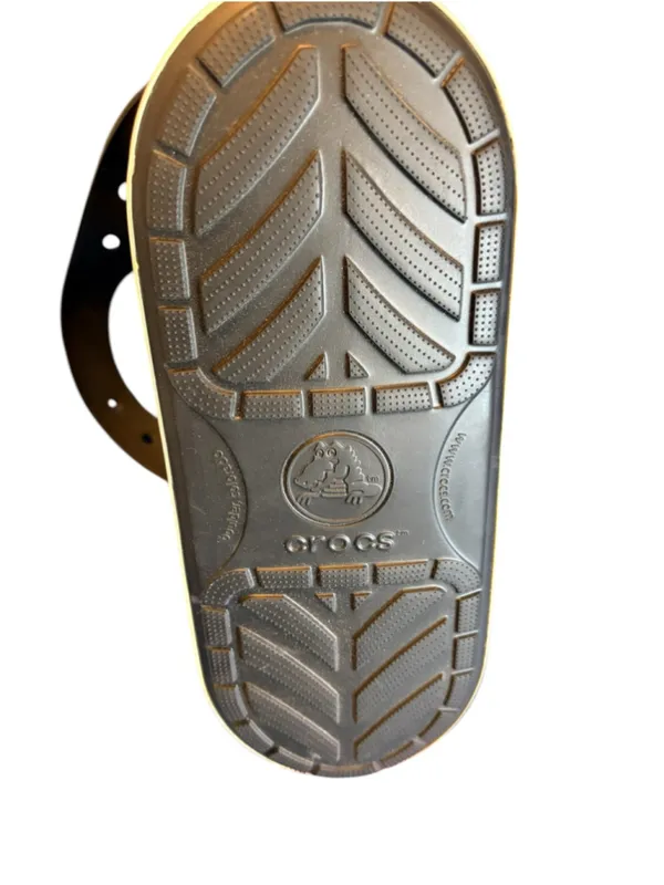 Crocs Vintage Authentic Molded Rubber Saddle Shoulder Bag Black White Trim Rare - Image 10
