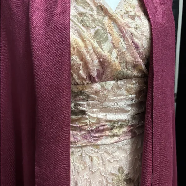 Wine Burgandy Pashmina Shawl Wrap Scarf Wedding Bridesmaid Evening Dress Elegant - Image 5