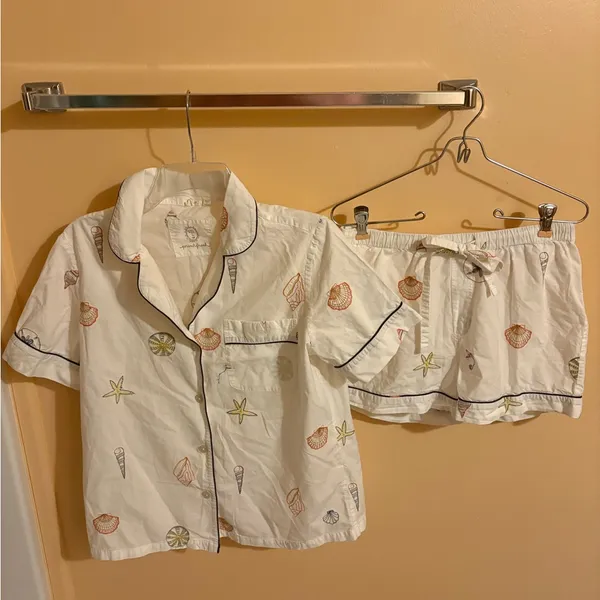 Printfresh Embroidered Shells Short PJ Set - Image 4