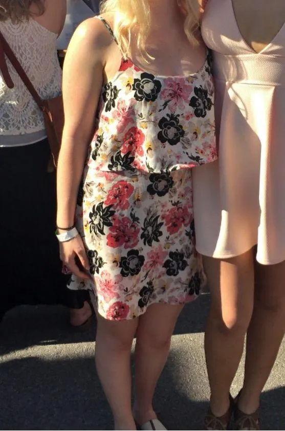 Abercrombie & fitch floral spaghetti strap tiered a line dress - Image 4