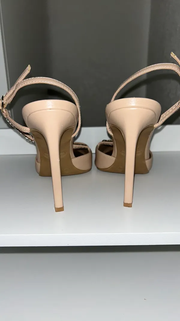 Nine West Nude Strapped Heels - Image 5