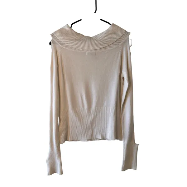Daniel Girl White Cut Out Long Sleeve Dressy Blouse Women Sz M - Image 2