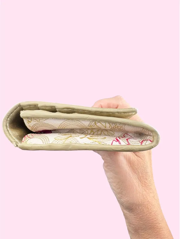 Coach Floral Print Wallet with Gold Logo Button - Image 6