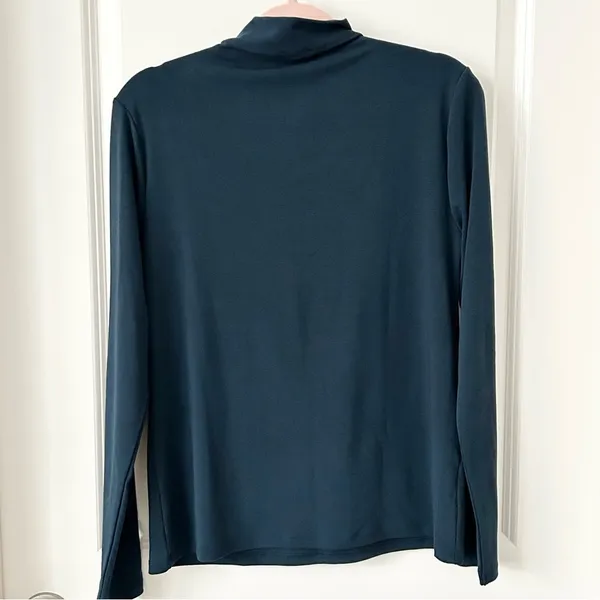 Ann Taylor Teal Long Sleeve Top with Button Detail NWT Lg - Image 3