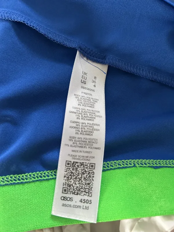 ASOS Blue Tank Top with Green Side Panel - Image 8