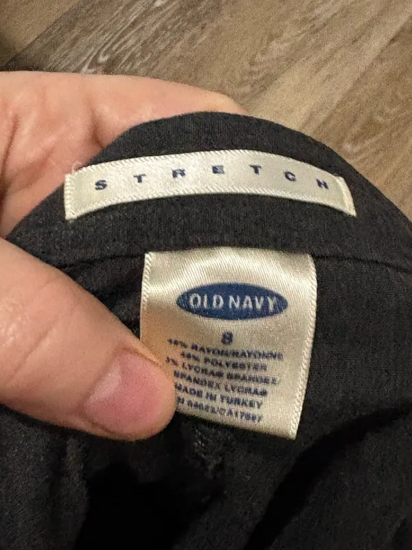 Old Navy Black Stretch Pants with Drawstring Waist - Image 2