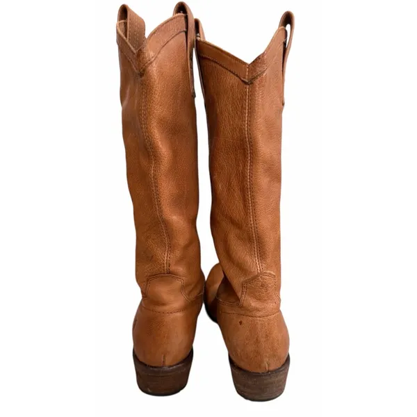 Frye Carson‎ Mid-Calf Leather Boots Tan #77687 Women's Size 7.5B - Image 4