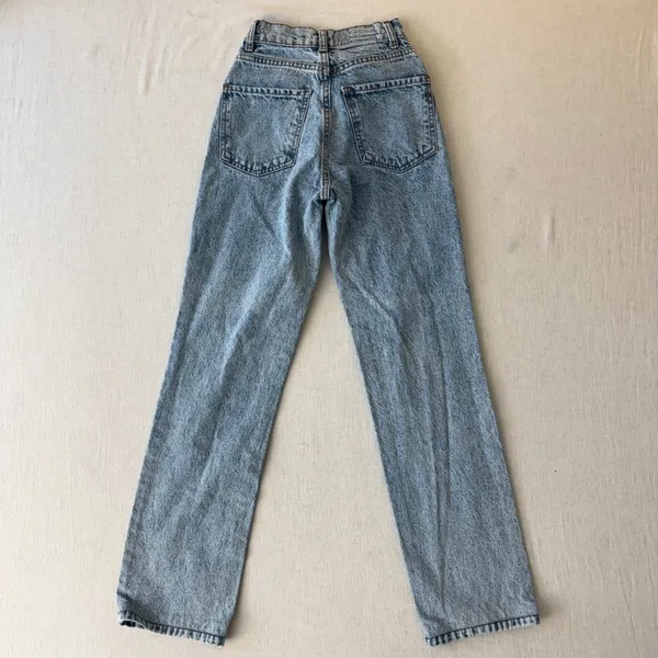 Revice Denim Jeans Womens‎ 24 Light Wash Blue Crossover Waist Straight Leg - Image 6