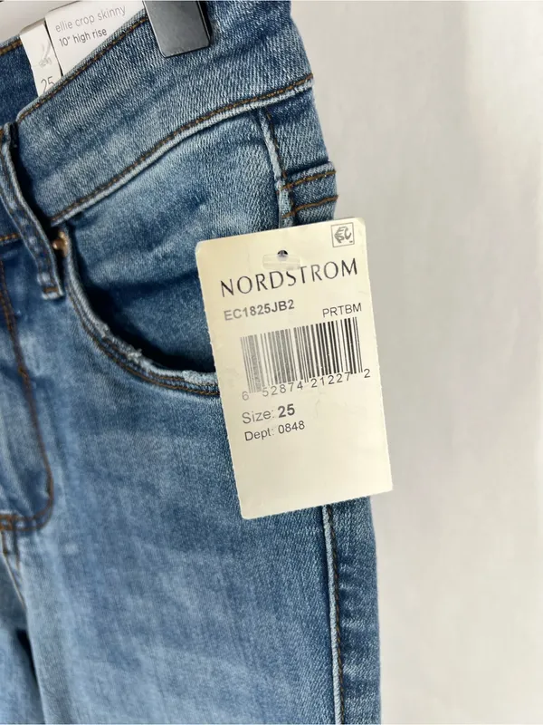 NWT STS Blue Ellie High Rise Crop Skinny Jeans Raw Hem Size 25 - Image 3
