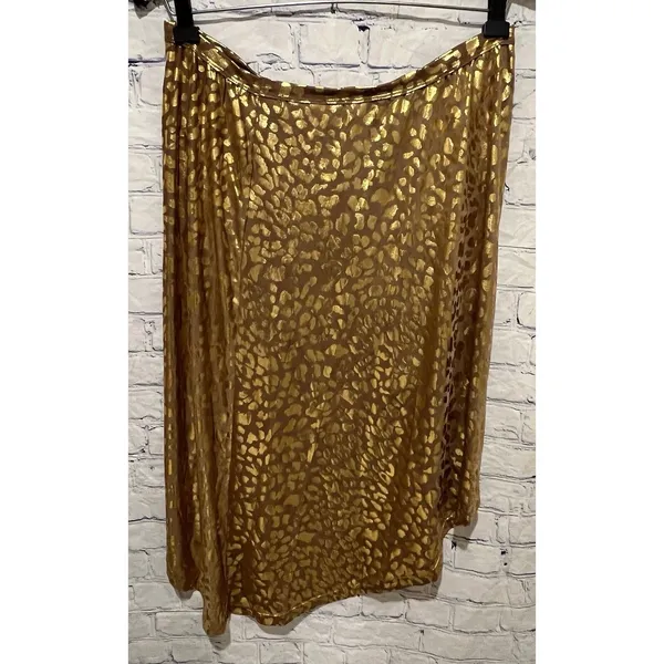 Choosy Brown & Gold Sexy Metallic Strapless Top Size 18 - Image 3