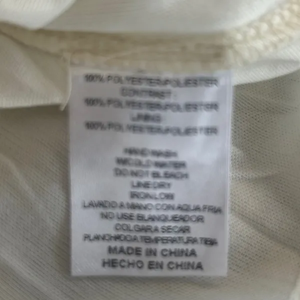 &merci Pom Pom Mini Dress Small Cream Boho Textured Ruffle Cottagecore Romantic‎ - Image 4