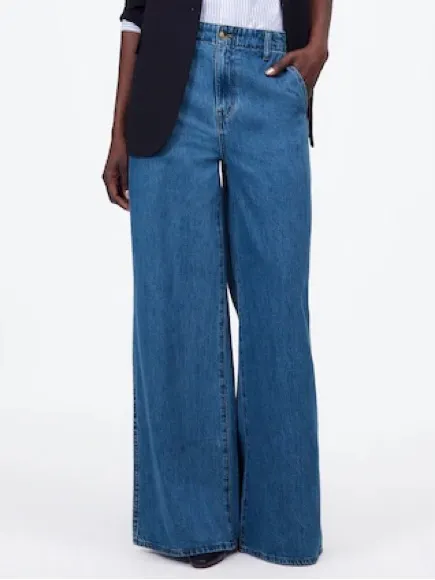 MADEWELL Wide Sweep Denim Trousers in Java Wash - Image 2