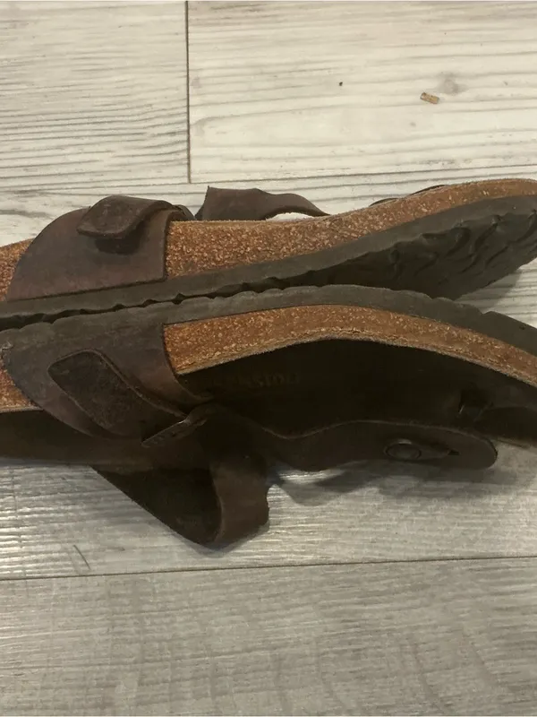 Birkenstock Gizeh thong sandals Havana brown oiled leather size 40 - Image 8
