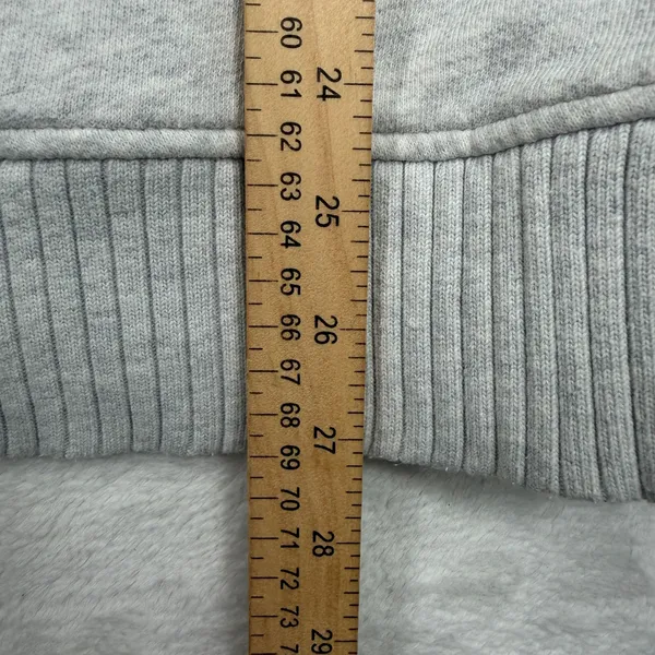 aerie L Down To Earth Quarter Zip Sweatshirt Overisized Gray Relaxed Fit Cozy - Image 12