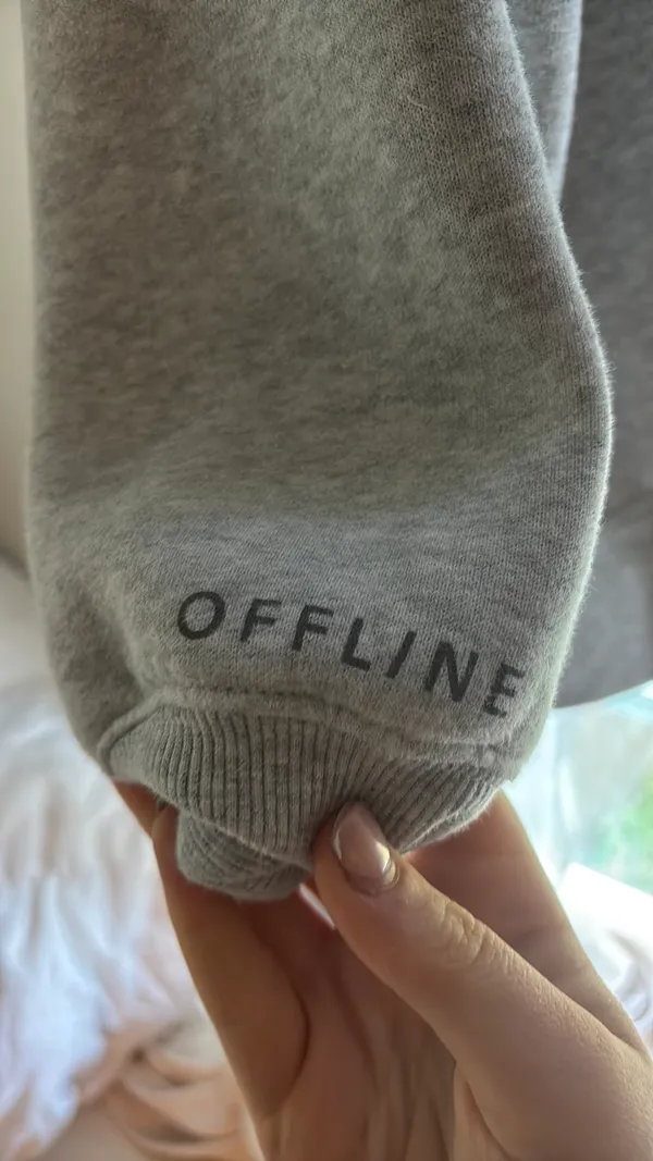 oversized grey offline grey hoodie - Image 4