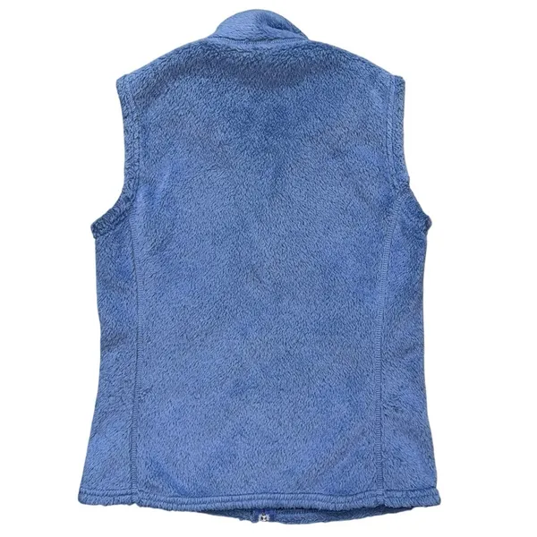 Vintage Patagonia Women’s XS Polartec Fleece Sherpa Vest Light Blue zip up - Image 4