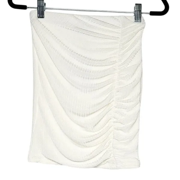 NWT Naked Wardrobe Stretchy The Tube Crop Top Women's Cream Size Small - Image 2