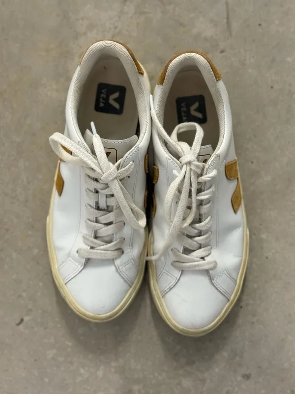 Veja Esplar Leather Sneakers in White Safran Suede Woman's Size 37 - Image 2