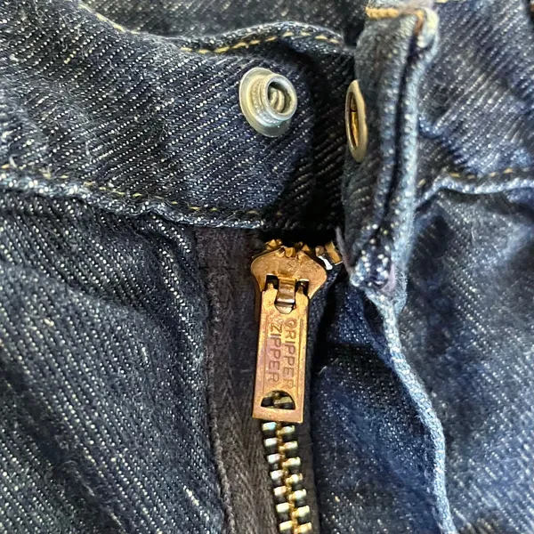 Vintage Wrangler High-Rise Tapered Straight Leg Blue Denim Jeans Made in USA L - Image 6