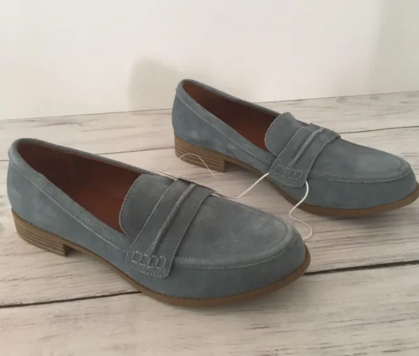 Blue Suede Loafers, Size 11 - Image 4