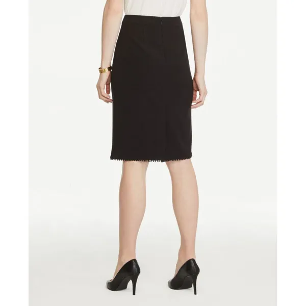 NWT Ann Taylor Factory Black Trimmed Pencil Skirt - Image 2