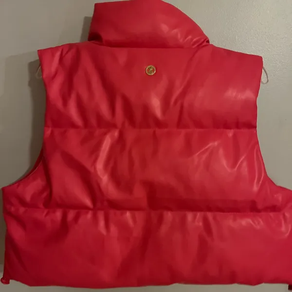 Simply Southern Faux Leather‎ Puffer Vest NWT Size M - Image 3