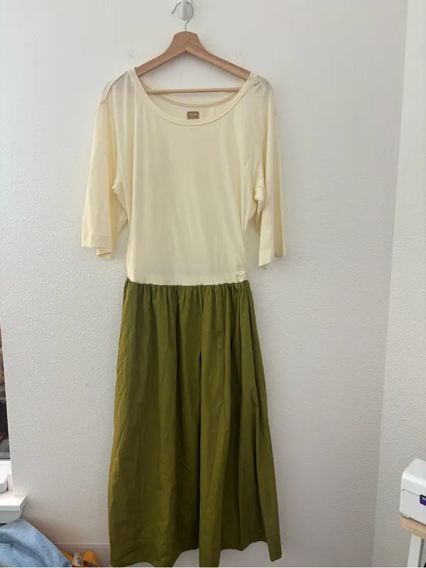Free People free est sunlit chic midi dress in olive spring - Image 3