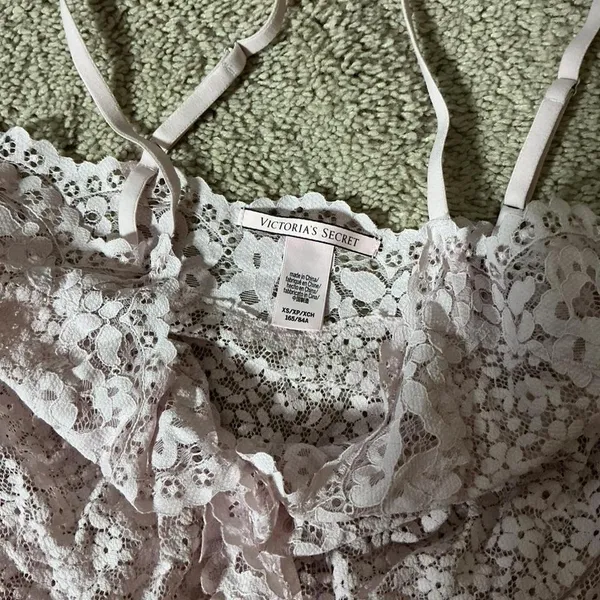 Victoria's Secret Floral Babydoll Lace Teddy Romper Romantic Pink‎ XS - Image 3