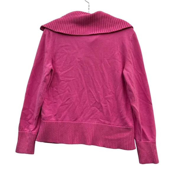 Y2K Lauren Ralph Lauren Womens Pink Half Zip‎ Mock Neck Pullover Sweater Size MD - Image 2