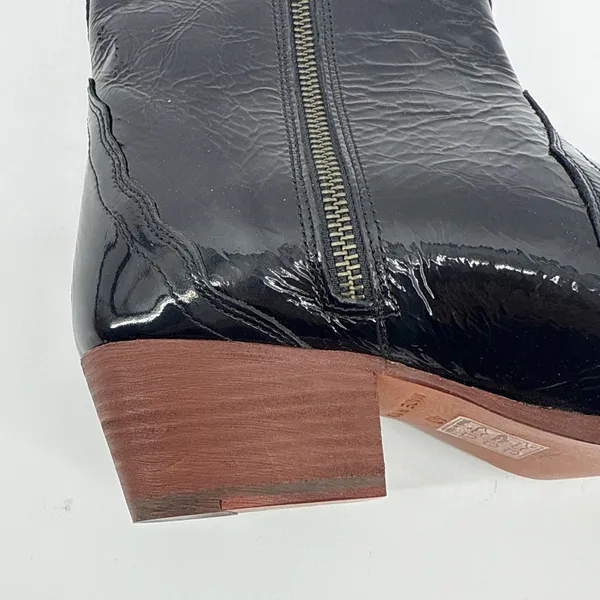 NEW IN‎ BOX Free People New Frontier Western Boot Black Patent Leather Size 40 - Image 10