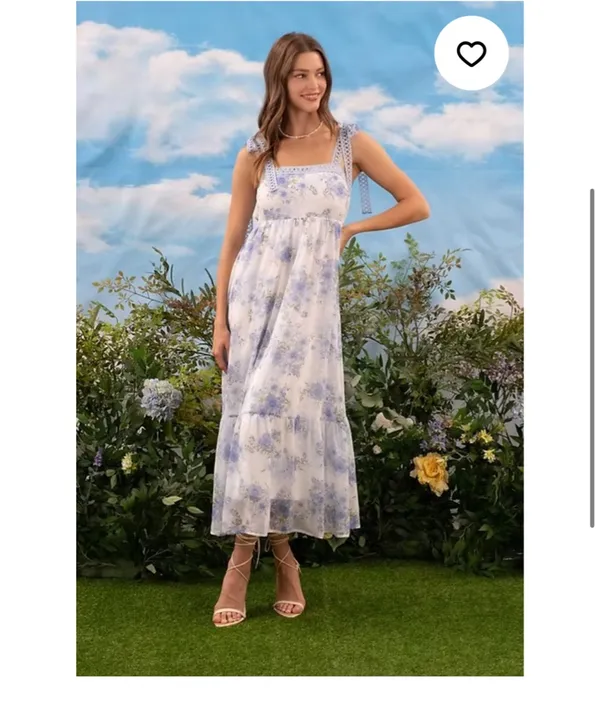 Boutique Maxi Blue White Dress - Image 2
