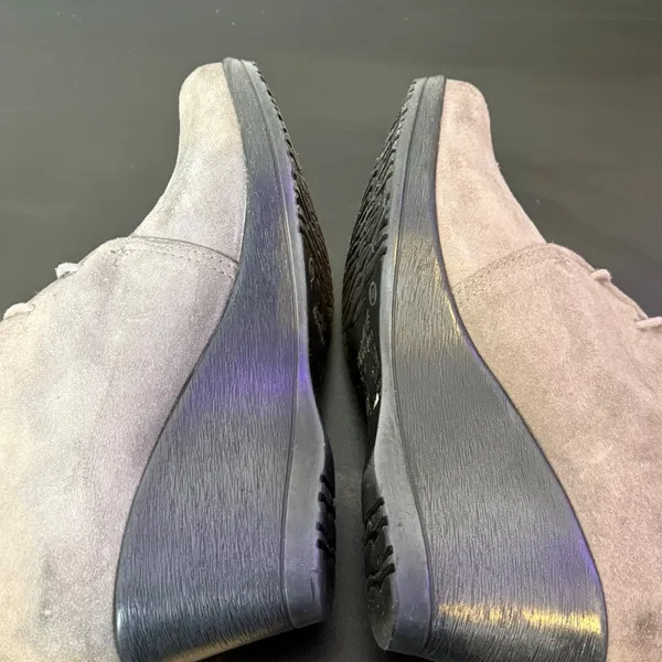 Dansko Suede Leather Lace‎ Up Wedge Ankle Boots Gray Women 41 US 10.5 11 - Image 9
