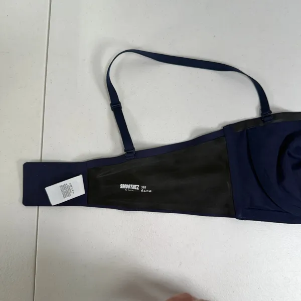 Aerie 36B Smoothez Bandeau Bra Navy Blue Wireless Removable Straps Seamless - Image 11