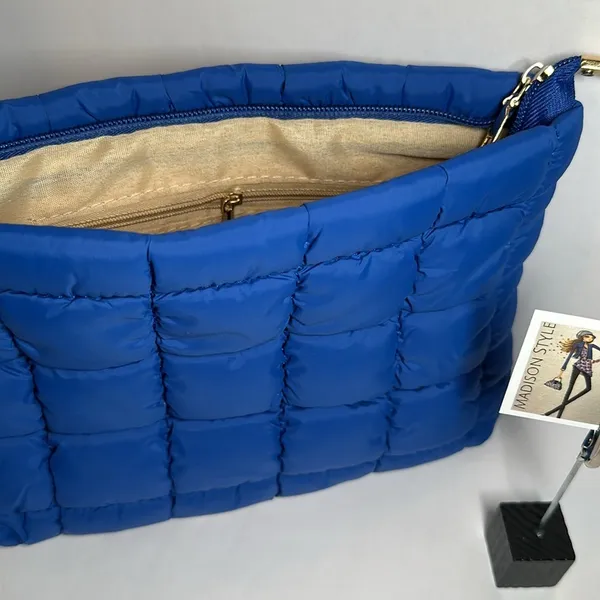 Royal Blue Quilted Storage Case - Image 12