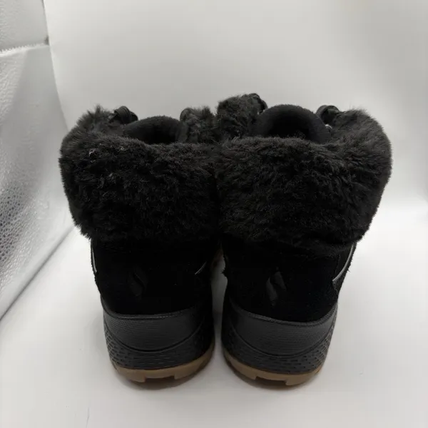 Skechers Womens Uno Rugged Wintriness 167822 Black Suede Fuzzy Boots Size 7 - Image 3