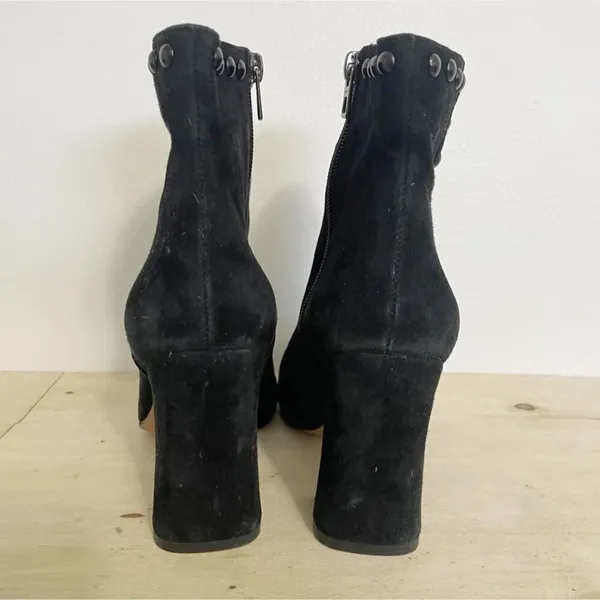 Coach Size 7.5 Boots Block Heel Black Studded - Image 2