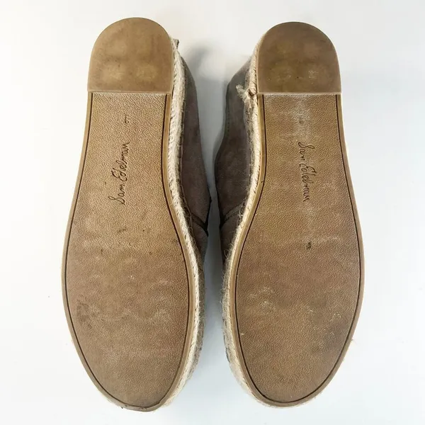 Sam Edelman Carrin Grey Taupe Suede Espadrille Platform Flats Shoes Women 9 - Image 10