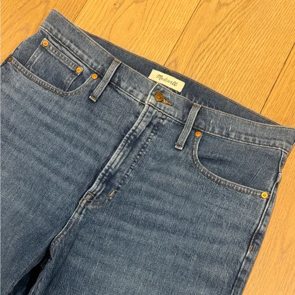 🍁 Madewell The Perfect Vintage Jean in Blue, Size 31, Straight Leg, High Waist - Image 7