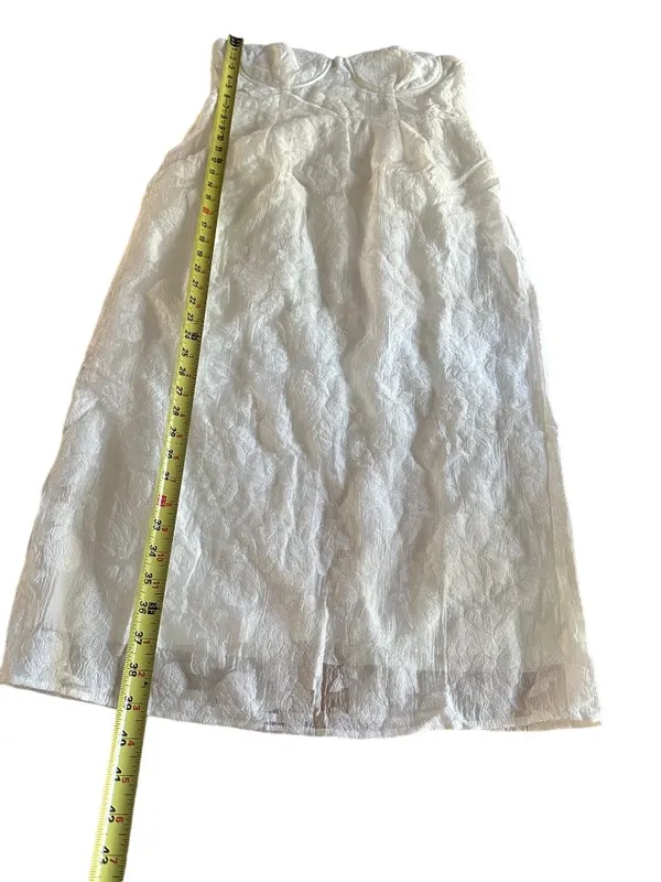 Lulus From this Day White Floral Jacquard Strapless Midi Dress Size L NWT - Image 16